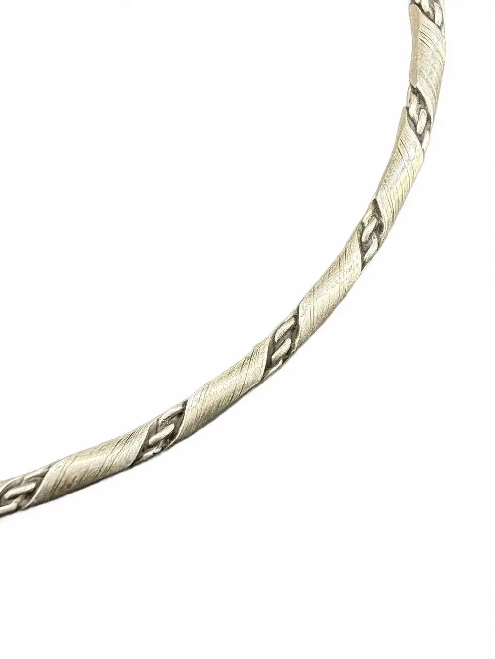 Set of 2 Stacker Sterling Silver 925 Cuff Bracelets - Rope Twist Design